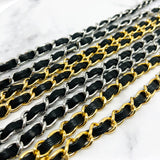 High Quality Interwoven Leather Chain Strap - Standard Size