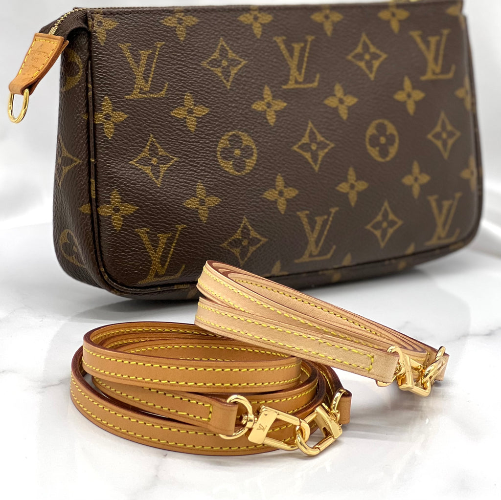 Louis Vuitton, Bags, Louis Vuitton 2 Vechetta Patina Leather Purse Strap